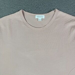 Sunspel Classic T-Shirt Mens S Pale Pink Short Sleeve Cotton Crew Neck England